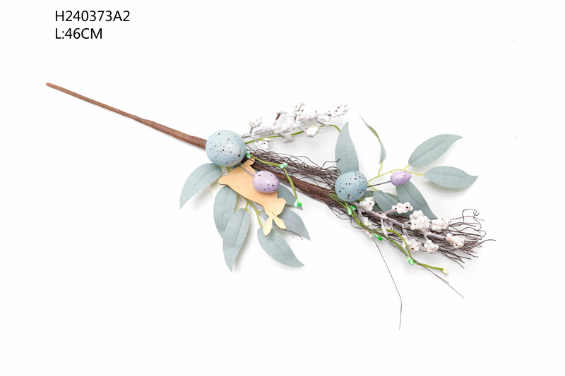 Christmas Decorated Wood Chips And Egg Sprigs