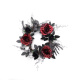 Decorate A Small Black Rose Wreath For Halloween