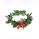 Front Porch Christmas Deco With Artificial Leaf Wreath