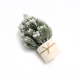 Christmas Table Deco With White Christmas artificial Tree Bonsai