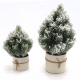 Christmas Table Deco With White Christmas artificial Tree Bonsai