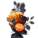 Bonsai de decoração de abóbora com careta de Halloween