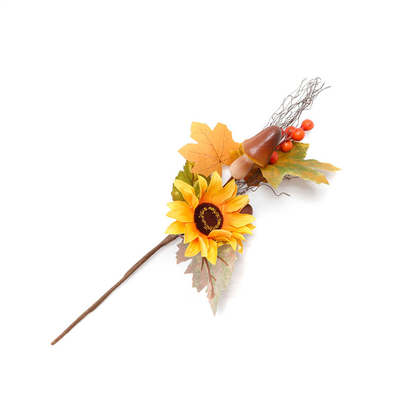 Autumn Decoration Sunflower Pumpkin Branches