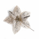 Kerst Mesh Deco Witte Pailletten Kerstbloemen