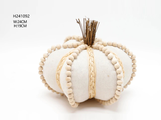 Zucche artificiali bianche di raccolta rustica di dimensioni assortite per Halloween, decorazioni autunnali per il Ringraziamento, abbellimenti ed esposizioni del raccolto