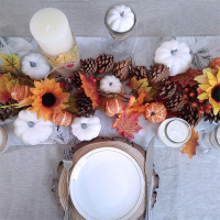 Rustic Harvest White Artificial Pumpkins for Halloween, Fall Thanksgiving Decorating Harvest Embellishing and Displaying