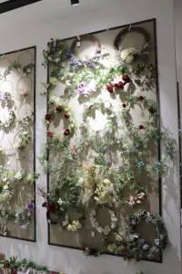 Vật trang trí Giáng sinh Giáng sinh đồ trang trí bàn thông nón khăn ăn vòng chuông tuyết tùng khăn ăn khóa bằng gỗ khăn ăn vòng