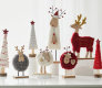 Cadeaux de Noël et artisanat en peluche en bois mouton cerf neige pendentif décoration