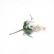 Christmas White Glitter white Berries Stems Artificial Holly Sprays Holiday Floral Picks for Christmas Tree Wreath Floral Winter Season Decor (White)