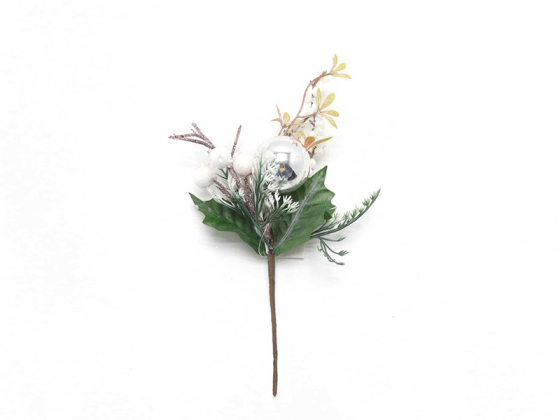 Navidad blanco brillo bayas blancas tallos artificiales acebo aerosoles vacaciones flores selecciones para árbol de Navidad corona floral invierno temporada decoración (blanco)