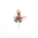 artificial fake Christmas berry pick Artificial Spray Red Berries Natural Pine Cone Picks Christmas Decorations Green Grass Red Fruit Branches Picks