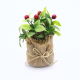 Hot Selling Artificial cherry Berries Holly Leaf Small Potted Table Decoration Mini Bonsai 12cm 15cm height