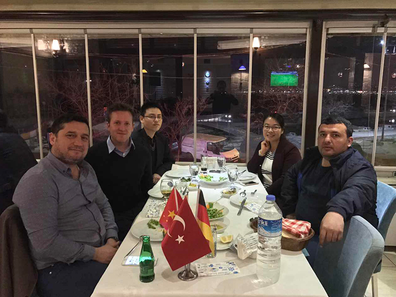 Our professional sales team enjoy the dinner with our valued automotive lighting customer while conversing about new business opportunities, using this time to establish stronger rapport through open discussion that builds trust and understanding between our companies.