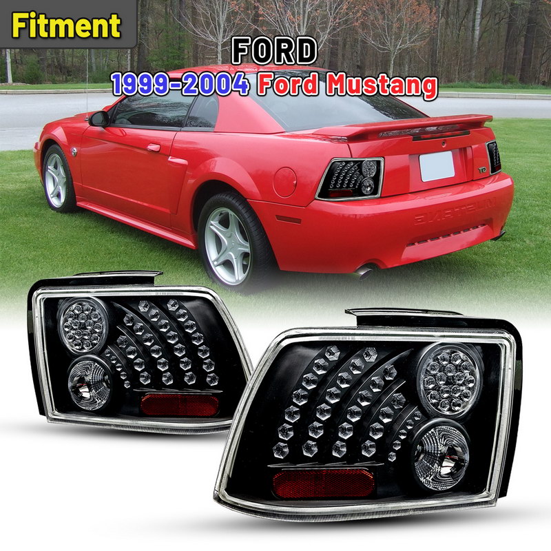 1999-2004 Mustang Clear Sequential Tail Lights