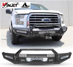 Ford F150 2015-2017 Arch Half Round Black Steel Simple Off-road Front Bumper Bull bar front bumper