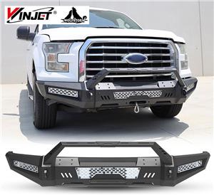 Ford F150 2015-2017 Arco Meio Redondo Aço Preto Simples Off-road Para-choque Dianteiro Para-choque dianteiro Bull-bar