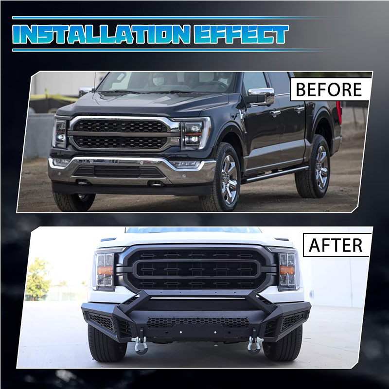 Китай Автомобильные запчасти Форд F150 2018-2020, комбинированная защита, стальной передний бампер для полноприводного автомобиля, производитель