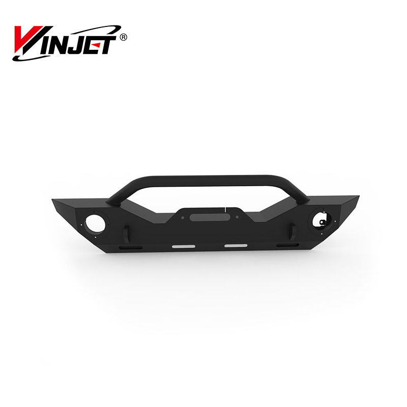 Jeep Wrangler JL 2018-2023 1 PCS Construction Integrated Bull bar Side wings reserved original Factory Sensors mounting location front Bumper