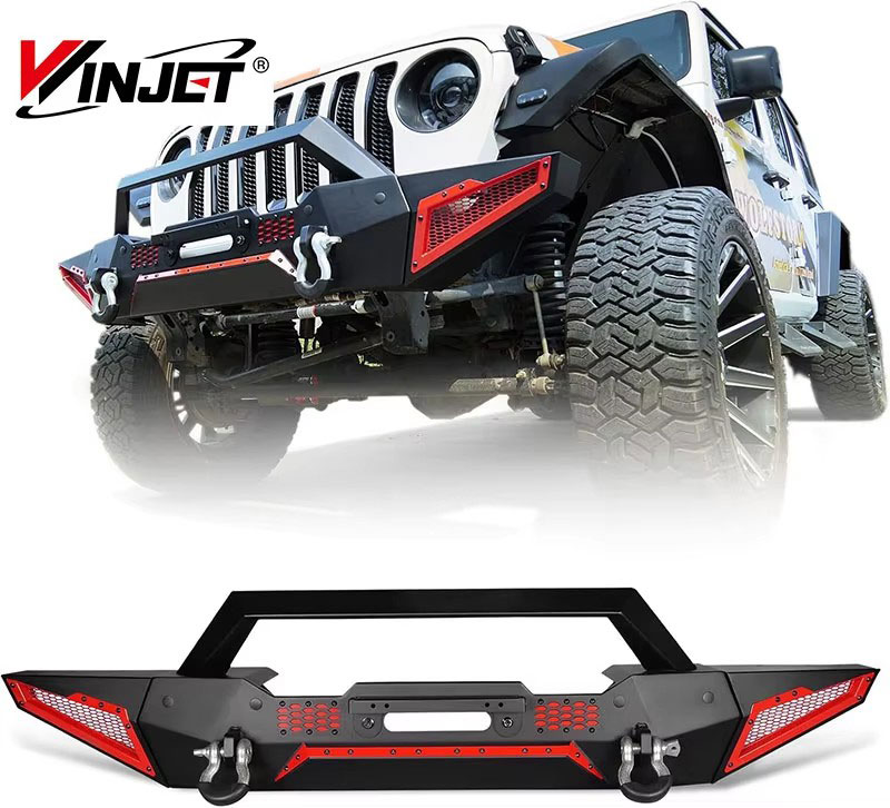 for 2018-2023 Wrangler JL 4x4 off-road body armor Bull bar 2 Stage Black Powder Coated Heavy Duty guard bumper bull bar