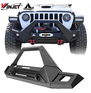 2017-2018 Wrangler JK 2 D-ring Mounts Bracket widen upper bull bar Heavy Duty Steel Front Bumper assembly with Pod light 2 PCS