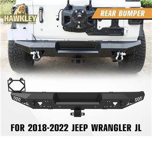 2018-2022年式 ラングラー JL 用 ヘビーデューティー スチールバンパー アップグレード テクスチャード ブラック 自動車用リアバンパー テールバンパー バックバンパー
