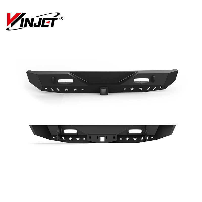 Compatible con Wrrangler JL JK 2018-2021, piezas de fábrica de alta calidad para automóviles, 2 puertas, 4 puertas, orificio de sensor de acero, parachoques trasero, protector de parachoques trasero