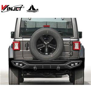 Wrangler JL JK 2018-2023 Elmas Şekilli Orta Yoğun Örgülü Izgara Siyah Çelik Arazi Arka Tamponu