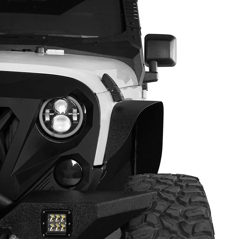 For 2007-2018 Jeep Wrangler JK JKU pickup truck retrofitting Factory Direct Sale Vehicle Accessories Exterior Parts Metal Fender Flares