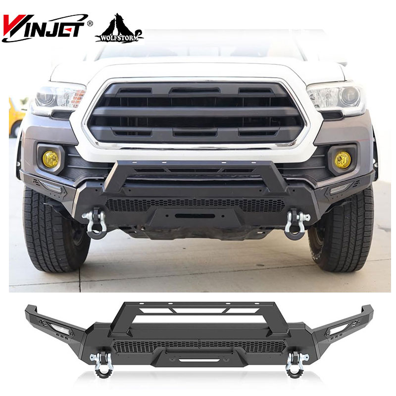 fit 2016-2023 Toyota Tacoma steel full-width augular 3 in 1 combo front bumper bull bar