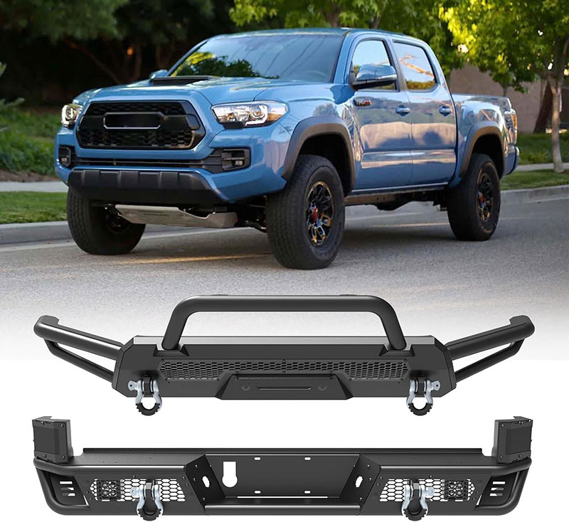 Peforway Stubby Front Bumper Fit For Toyota Tacoma 2016