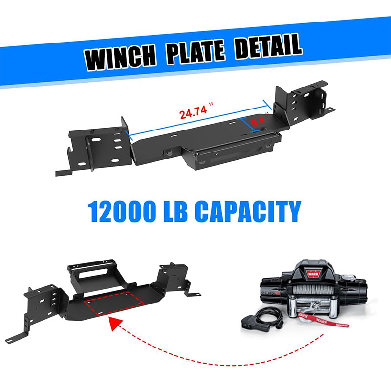 Front Bumper for 2024-2025 toyota tacoma black texuture powder coate nudge bar front bumper bull bar