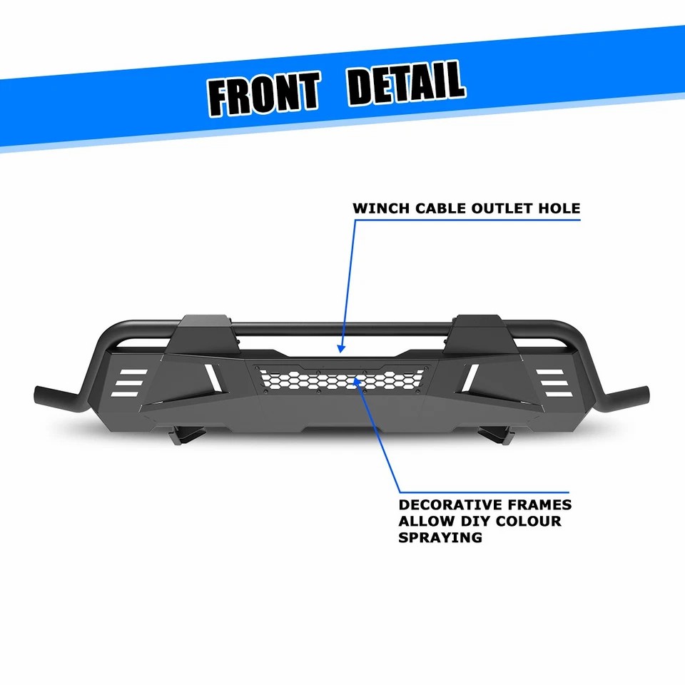 Front Bumper for 2024-2025 toyota tacoma black texuture powder coate nudge bar front bumper bull bar