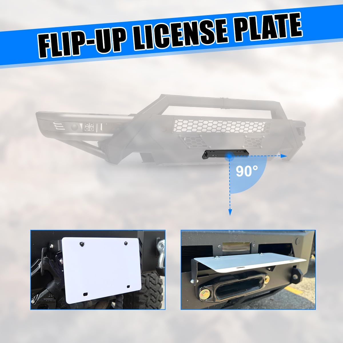 for 2019-2024 RAM 1500 electrorephosis surface finish High Clearance Steel Offroad Bullbar