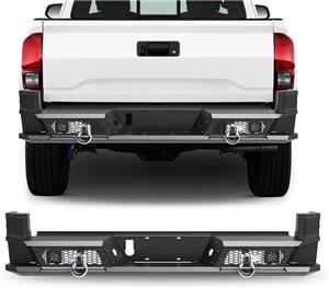 Подходящ за Такома 2016-2023 Вълча буря Метални външни аксесоари Стоманена черна микро пясъчна прахово боядисана задна броня