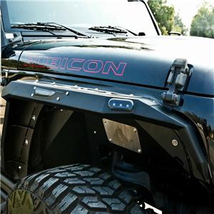 За Джип Wrangler Дж. К. ДжКУ 2007-2018 резервни аксесоари 4 бр. предни + задни разширители на калниците, черни стоманени