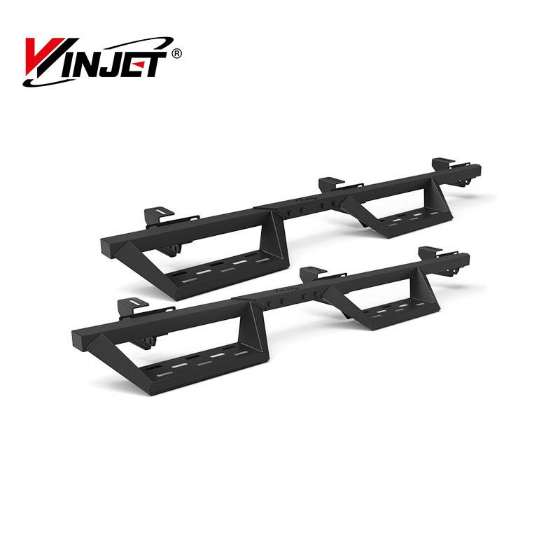 для Рэнглер Джо JL ДжТ 2007-2018. Конструкция с двумя педалями. Подножки с насечкой. Подножка с боковыми подножками.