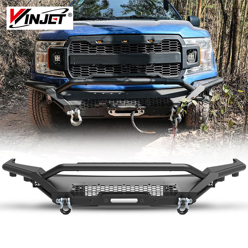 Ford F150 2018-2020 2021-2023 Klappbare Kennzeichenhalterung Eisenstoßstange, röhrenförmiger Sand-Cruising-Stoßfänger