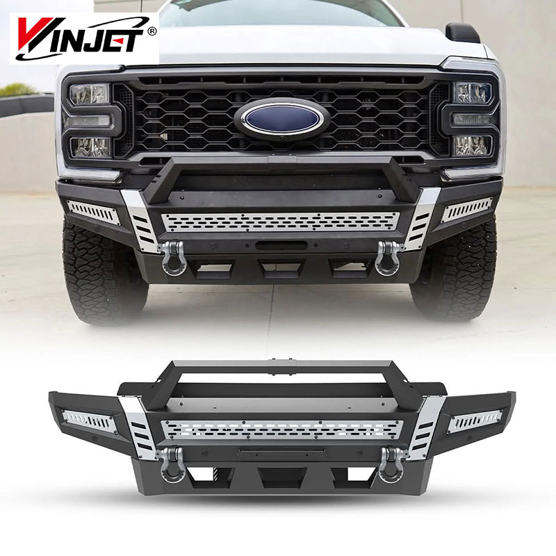 Ford F250 F350 2017–2022 Ermöglicht DIY-Farbspritzen Seitenflügel + Bull Bar Frontstoßstange Stahl Bull Bar