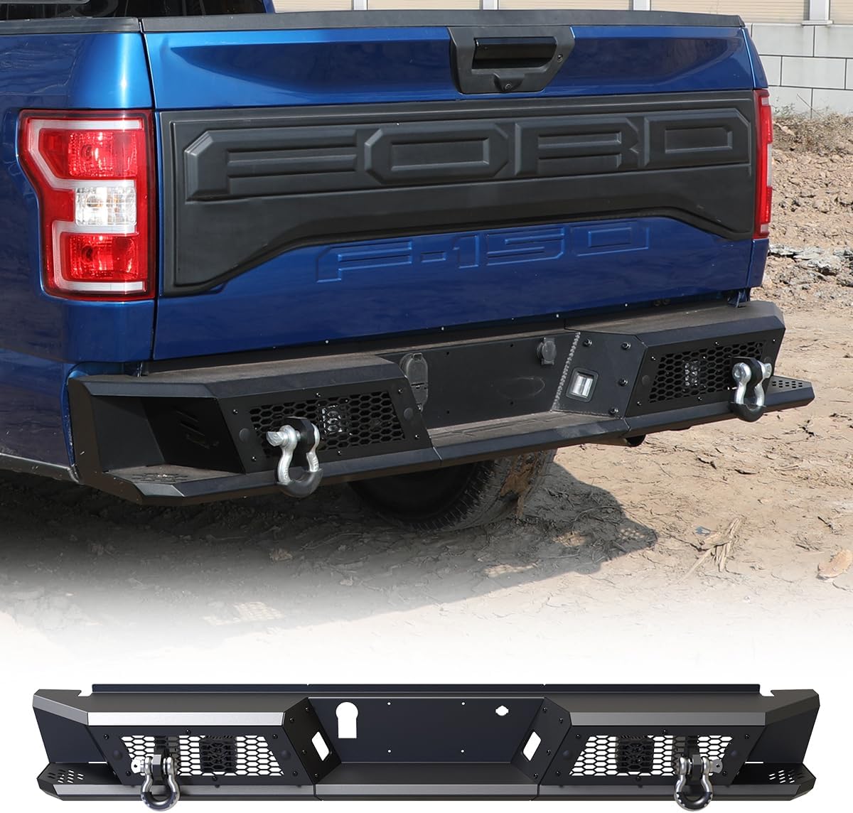 طقم تحويل شاحنة بيك اب فورد F150 2015-2023 للطرق الوعرة 4X4، ترقية، مصد خلفي فولاذي عالي الدقة