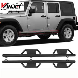 За Джип Wrangler 4 врати 2007-2018, странични стъпала от алуминиева стомана, странична релса, странична броня, нерф борд, стъпала