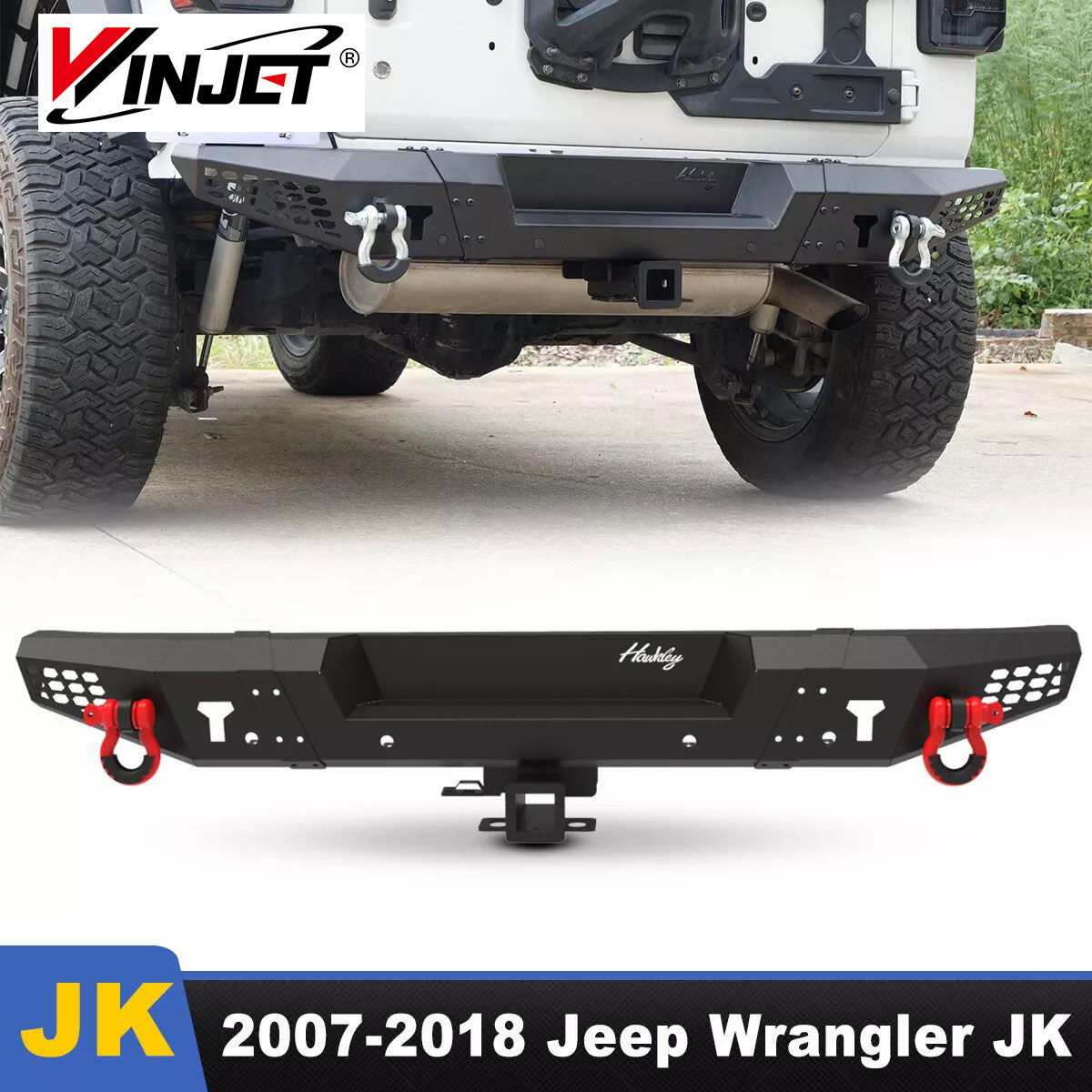 Подходит для Джип Рэнглер Дж. К. Выключенный-Дорога 2007-2018, полноразмерный задний бампер