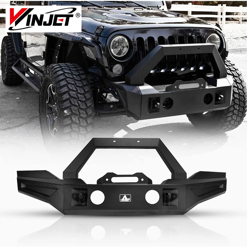 Jeep Wrangler JL JK 2008-2020 Wolfstorm Automotive3 Alkatrészek Kombinációja Kompatibilis opciók: hosszú vagy rövid oldalsó sárvédők Acél Első Lökhárító