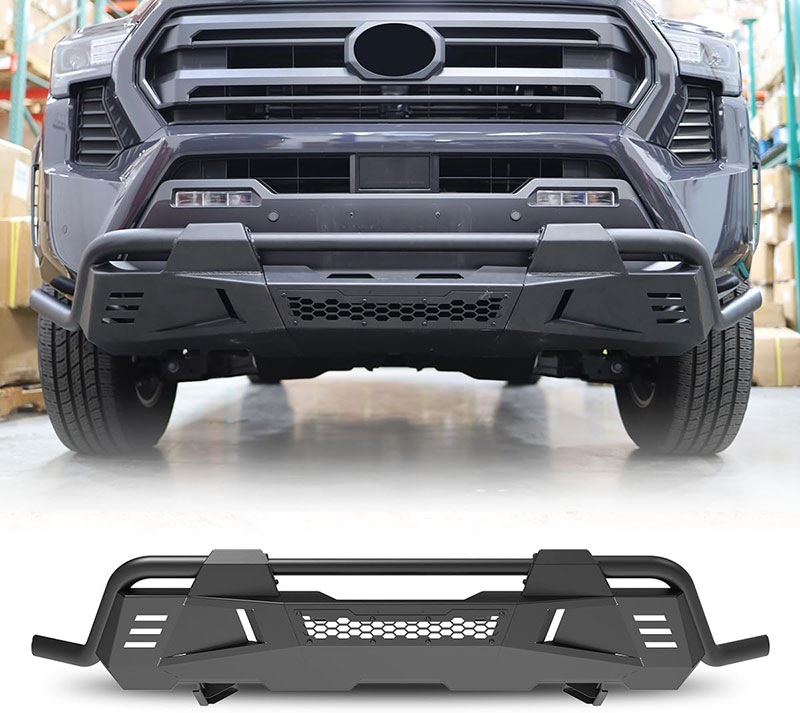 Pare-chocs avant pour Toyota Tacoma 2024-2025, revêtement en poudre texturé noir, barre de protection avant