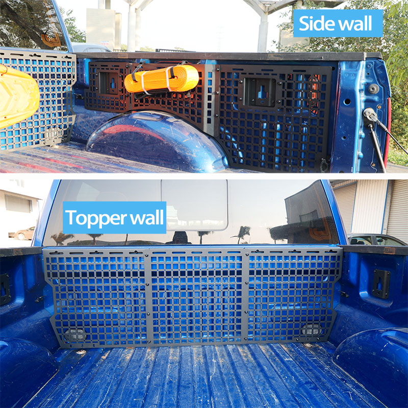 2015-2025 Ford F-150 all side steel net metal hanging board tool wall for truck bed toneau
