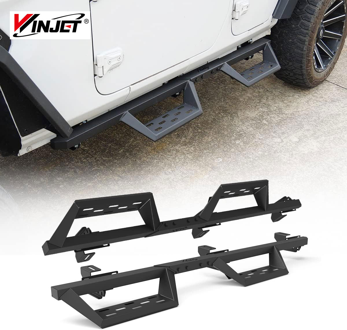 for 2015-2023 F-150 steel 3mm thickness 2 pcs single pedal side step nerf board nerf bars