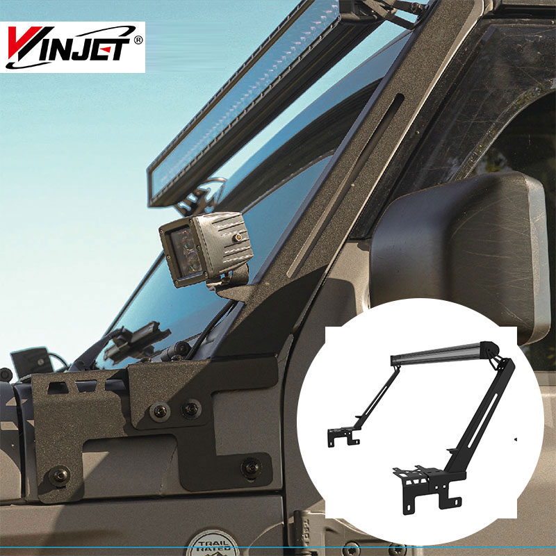 for 2018-2025 JEEP JL JT steel bolt-on light rack of A-pillar light bracket of A-pillar