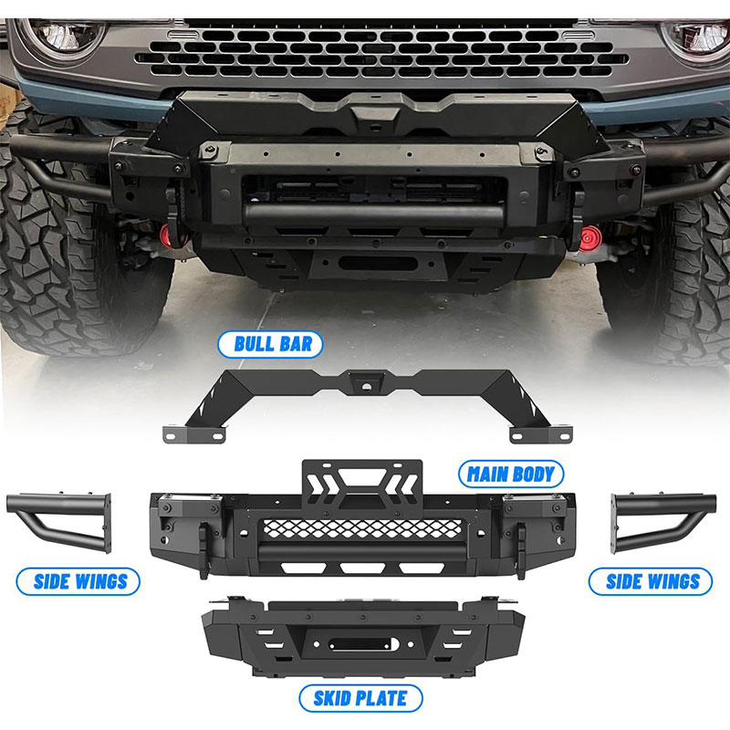for F-150 2021-2025 Ford Bronco 4X4 replacement auto accessories tubular bumper bull bar