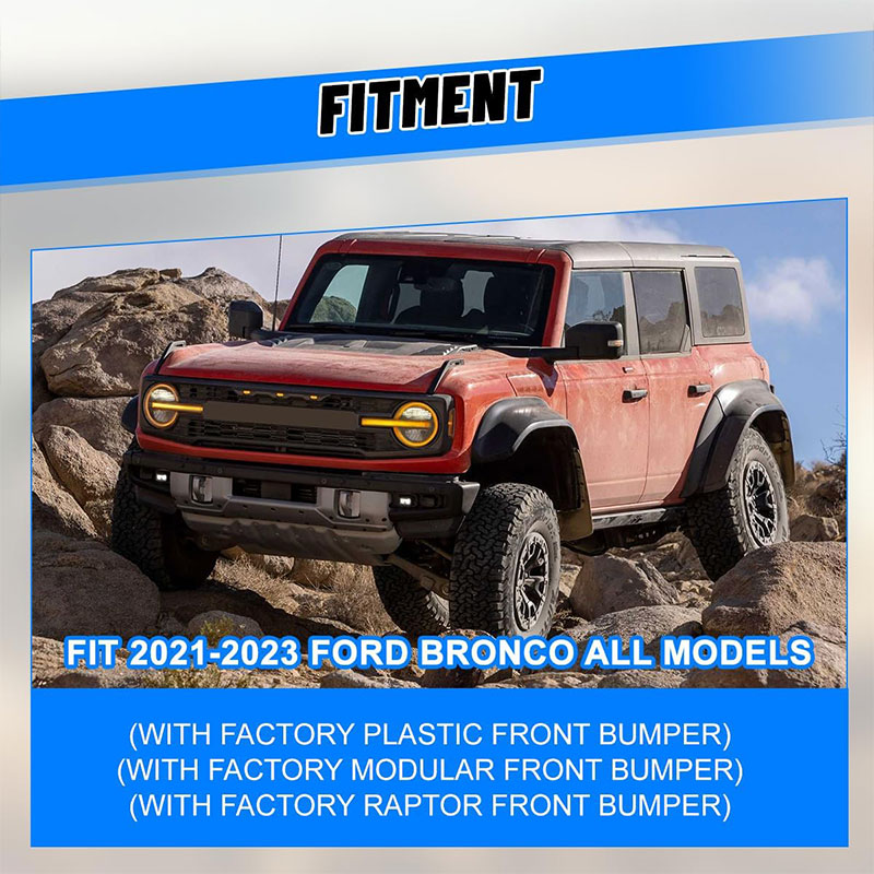 for F-150 2021-2025 Ford Bronco 4X4 replacement auto accessories tubular bumper bull bar