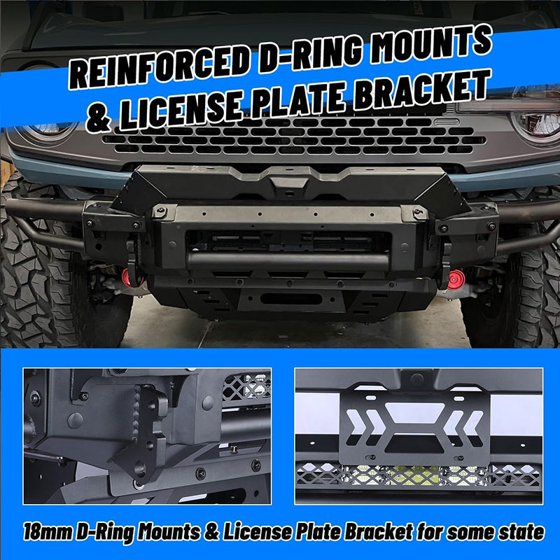 for F-150 2021-2025 Ford Bronco 4X4 replacement auto accessories tubular bumper bull bar