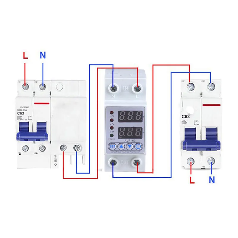 AVP 100A Elektronischer Überspannungsschutz mit zwei Displays